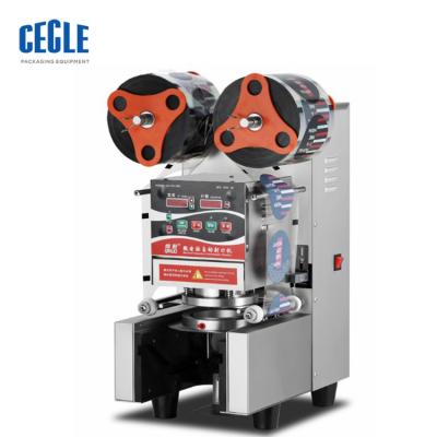 China Beverage Commercial desktop automatic cup sealing machine plastic foil cup sealer for sale