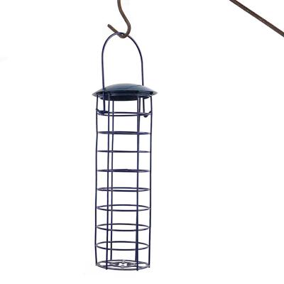 China Custom High Capacity Automatic Hanging Transparent Iron Art Handwork Bird Feeder for sale