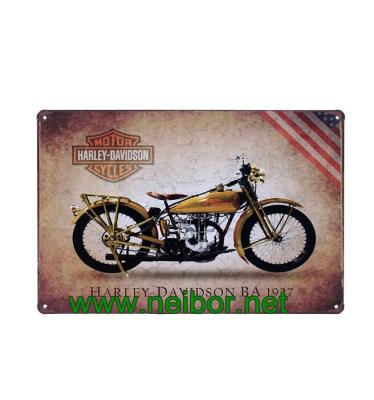 China Placa temática de la pared del cartel de la lata de la muestra de la lata del metal de Motorcycle&Car para la decoración del hogar y de la barra en venta