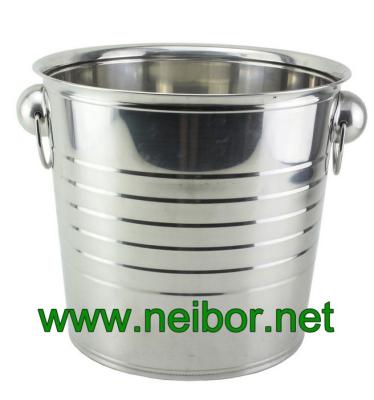 China stainless steel ice bucket 11Lires metal beer tub beer cooler for sale