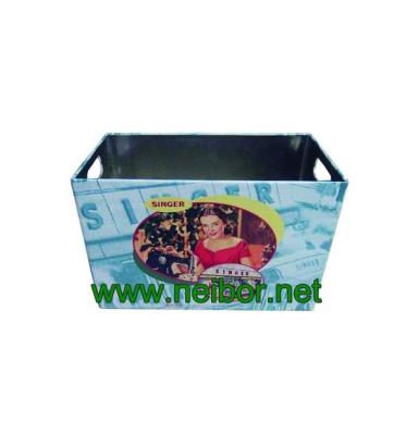 China AMSTEL rectangular shape metal tin beer bucket beer cooler for sale