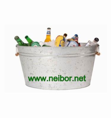 China large galvanized steel  metal oval beer bucket oval tub oval basin beer cooler 40Litres for sale