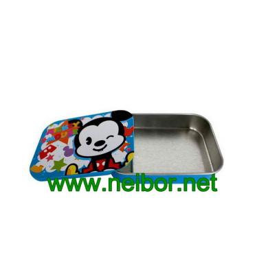 China rectangular shape candy tin box with sliding lid for sale