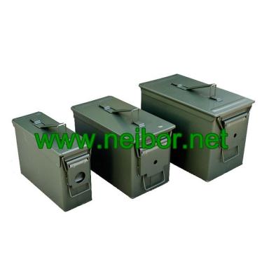 China Strong and Durable military use water proof .30CAL .50CAL ammo box bullets container M2A1 with handle for sale