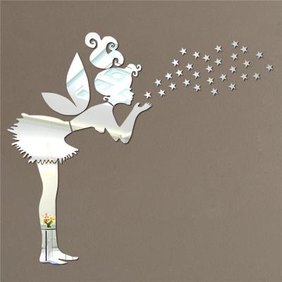 China Modern Home Decoration Fairy And Stars Diy Acrylic Plastic Mirror Sheet Sticker for sale