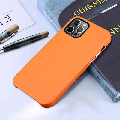 China Solid Color Shockproof Phone Cover For Iphone Protective Case Leather Cover For Max 12 Pro Phone for sale