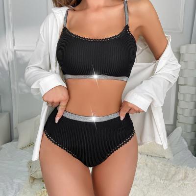 China Breathable New Arrival Wholesale Sexy Women Underwear Push Up Everyday Bra And Panties Set Breathable Solid Bralette For Ladies for sale