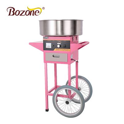 China Easy Cheap Stainless Steel Party Candy Cart Cotton Candy Vending Machine Clean Electric Commercial Manufacture EC-07/Eco-friendly With Cart for sale