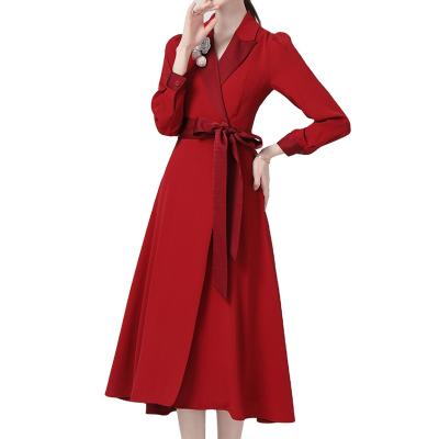 China Autumn Solid Color Elegant Women Custom Anti-Static Long Sleeve Warm Loungewear With Belt for sale