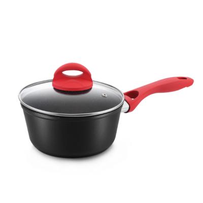 China Sustainable European Style Saucepan and Sauce Pot Aluminum Milk Pot Nonstick Induction 16/18/20 cm Pot Saucepan for sale