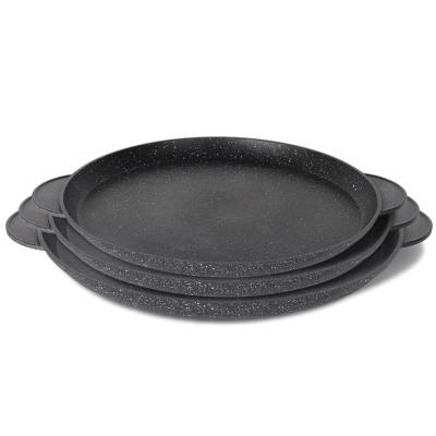 China Country Non Stick Paella Casserole Steak Pan Seafood Dish Normal Die Casting Aluminum Casserole 28/32/36/40cm for sale