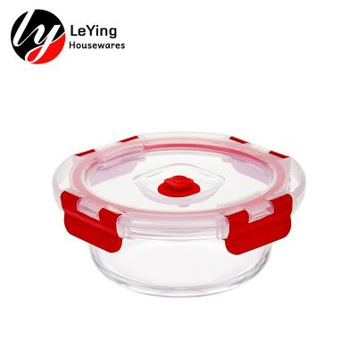 China Freshness Preservation Eco-friendly Glass Food Container With Lid Lunch Box Microwavable Lunch Container for sale