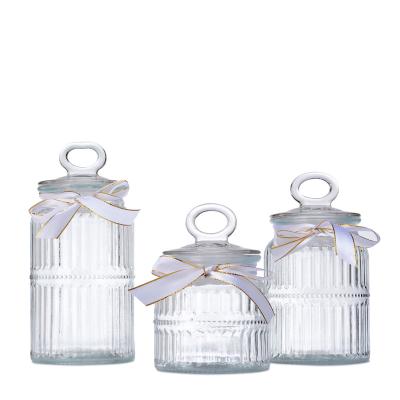 China Factory 1000Ml 650Ml Crystal Empty Water Glass Mason Jar Freshness Preservation Packing Airtight for sale