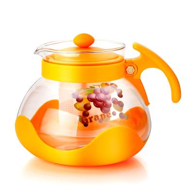 China High Borosilicate Glass Sustainable Transparent Teapot Indoor Furniture Teapot for sale