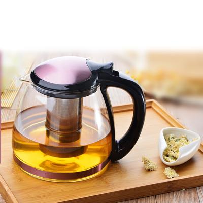 China CLASSIC Glass Tea Kettle Tea Maker Teapot With Removable Loose Tea Infuser for sale