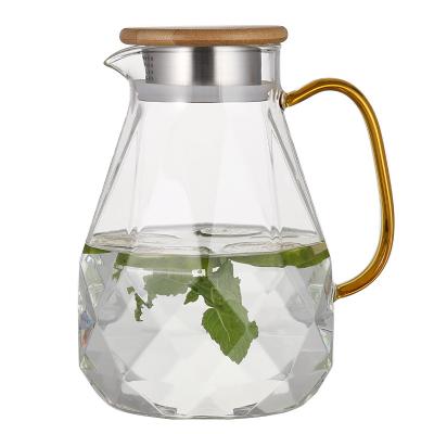 China Viable High Quality Glass Jug Glass Pitcher With Lid Glass Drinking Jug for sale