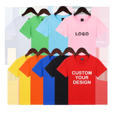 China Chengxi Logo Printing QUICK DRY Custom Short Sleeve 100% Cotton 200gsm Plain White Kids Baby Boy T-shirts for sale