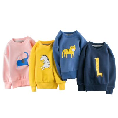 China Anti-wrinkle Kids Clothing Autumn Winter Warmth Soft Sports Casual Long Sleeve Fleece Cute Sweatshirt for sale