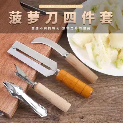 China Disposable pineapple shovel pineapple to observe clip seed fruit sugarcane peeler peeling knife stainless steel pineapple knife for sale