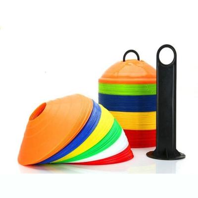 China PE Agility Disc Cone Set Sport Training Space Multi Cones With Plastic Stand Holder For Football Soccer Ball Game Disc for sale