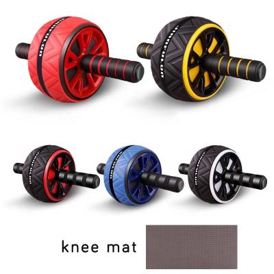 China Bodybuilding ab wheel with free gym equipment exercise muscle bodybuilding mat knee ab rollers cheap for sale