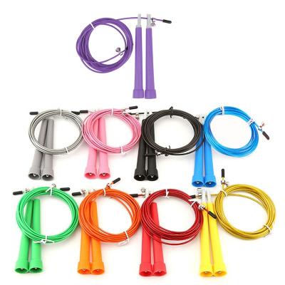 China Factory Supply Plastic Crossfit Cable Wire Speed ​​Adjustable Steel Jump Rope for sale