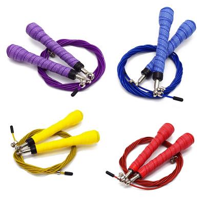 China Trainning Exercise 3M Jump Rope Long With Headband Handles PVC Coated Wire Speed ​​Aerobics Exercise Anti-Slip Jump Rope for sale