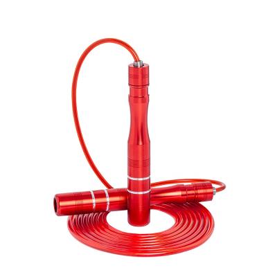 China Bearing Aluminum Alloy 3M Length Anti-Slip Jump Rope With Steel Wire With Aluminum Handles for sale