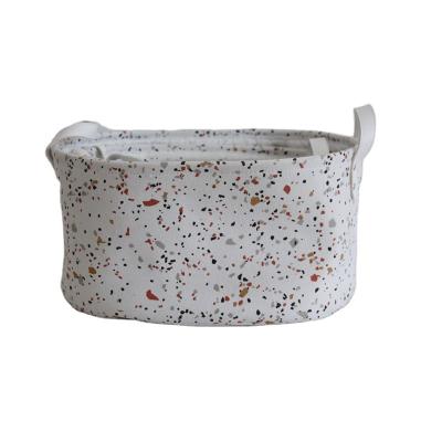 China Sustainable Oval Wholesale Fabric EVA Coated Storage Basket for sale