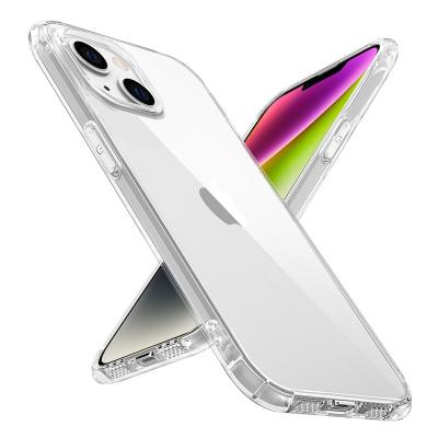 China Shockproof Case for iPhone 14 6.1-Inch, Shockproof Phone Non-Yellowing Bumper Cover, Anti-scratch Clear Back (Clear) for sale