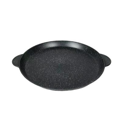 China Viable Die Cast Aluminum Marble Non Stick 38cm Super Skillet Pizza Pan for sale