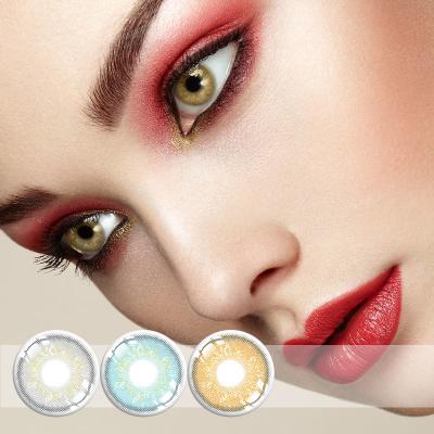 Cina Contenuto idrico dell'OEM Hazel Brown Lens Contacts scuro russo 14mm in vendita