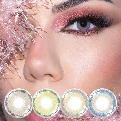 China Yearly Natural 14.5 Mm Contact Lenses Mermaid Tears Gray Blue for sale