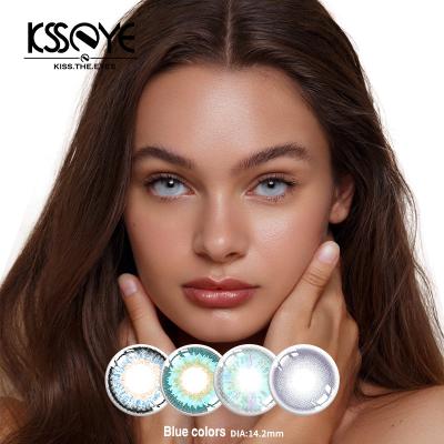 China Weiche Gem Sapphire Blue Contact Lenses Natural-Farblinsen 1-jährig zu verkaufen