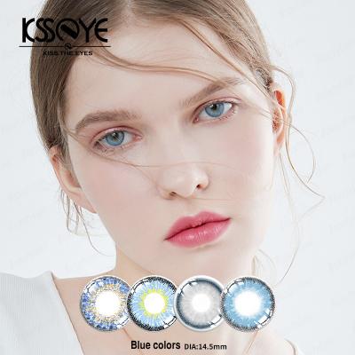 Cina Prescrizione colorata sembrante naturale del ODM 3 Tone Blue Eye Contact Lenses non annualmente in vendita