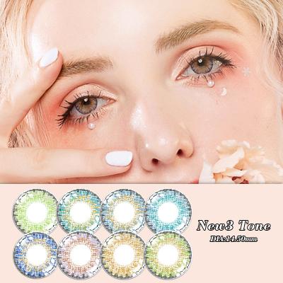 China Custom Green Purple Blue Enhancement Tint Contact Lenses 14.5mm for sale