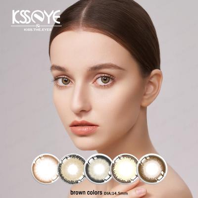 China 14mm Natuurlijke Gekleurde Hyperopia Hazel Green Contact Lenses For Zwarte Ogen Te koop