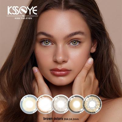 Cina KSSEYE Amber Brown Colored Contacts 14mm per il grande occhio in vendita