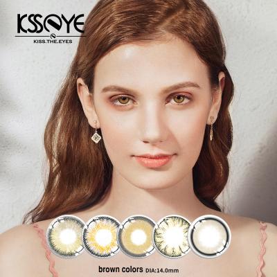 China Lentes de contatos de cor castanha naturais personalizadas de 14mm para Cosplay à venda