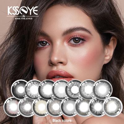 China 0.08mm Makeup Coffee Natural Black Contacts 1 Year With Lable for sale