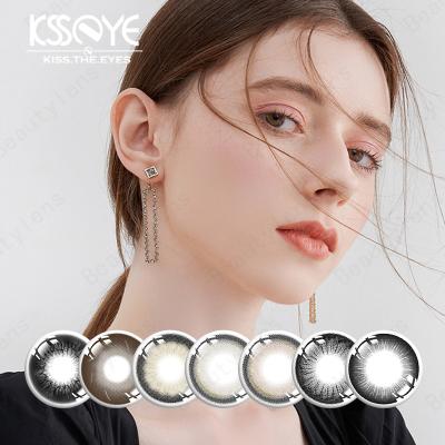 China Lentes de contacto teñidas cosméticas del alumno del negro del círculo del OEM 3 Tone For Dark Eyes en venta