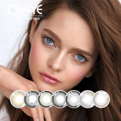 China Oem 14,2 Natuurlijk Zacht Honey Gray Contact Lenses Two Tone Te koop