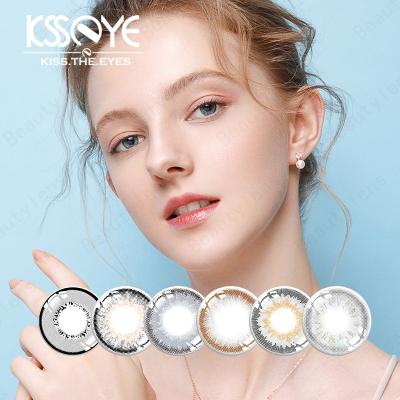 China Kleur die Voorgeschreven Doll Ogen Gray Contact Lens 14,2 verbeteren Te koop