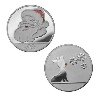 China Europe Souvenir Gifts Santa Claus Christmas Day Commemorative Gift Souvenir Coins for sale