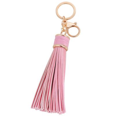 China Bag PU Leather Pendant Tassel With Lobster Swivel Key Chain For Handbag Phone Car Key Jewelry for sale