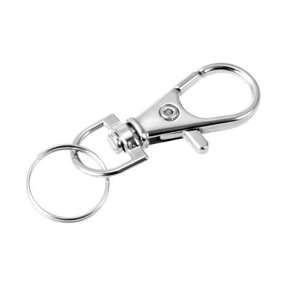 China Lobster Clasp Metal Lobster Claw Clasp Hook Clip with Snap Swivel and Round D Ring Keyring for sale