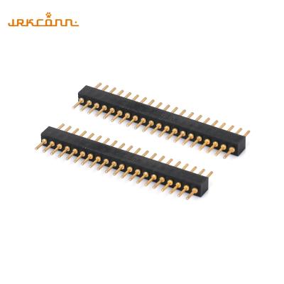 China PCB 2.54mm Pin Header Round Connector Male Straight DIP Single Row Pin Header for sale