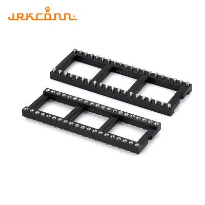 China 7.62mm Row Space IC Socket Connector Round Hole Dual In Line Vertical Connector H3.0 for sale