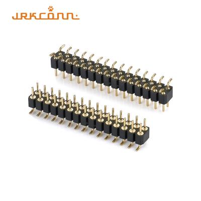 China SMD Pin 2.54 Mm Round Pin Header Connector Perpendicular Mount Right Angle Pin Header Female for sale