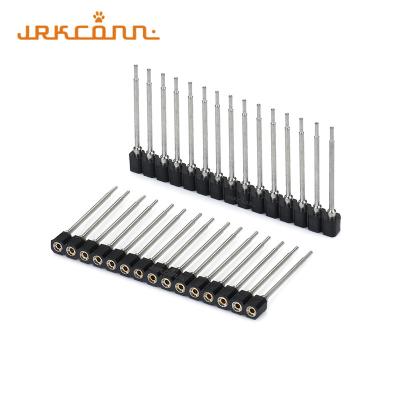 China Female Connector 2.54 Mm Terminal 40 Pin Machine Single Row Female Header Brass Contacts for sale